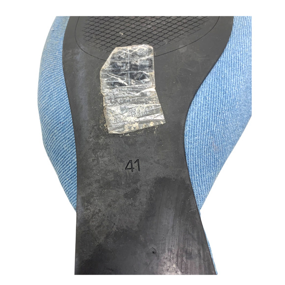 Brock Collection x H&M Sz EU 41 US 9.5 Light Wash Denim Pointed Flats Mules - Picture 7 of 8